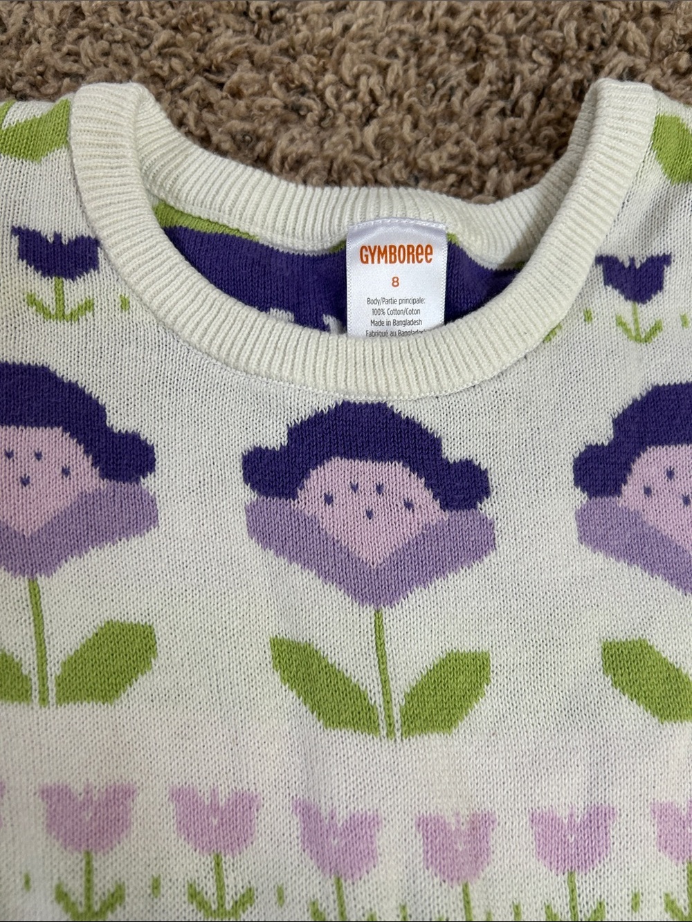 Gymboree Lavender Floral Knit Dress with Jacket from Maurice’s and Leggings - Picture 3 of 5